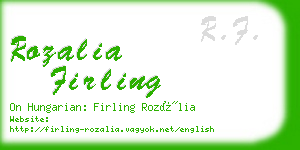 rozalia firling business card
